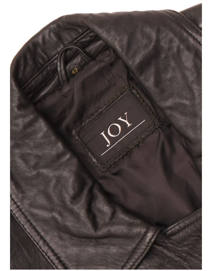 Joy Dame Oversized Læderjakke IT 42 Medium Sort