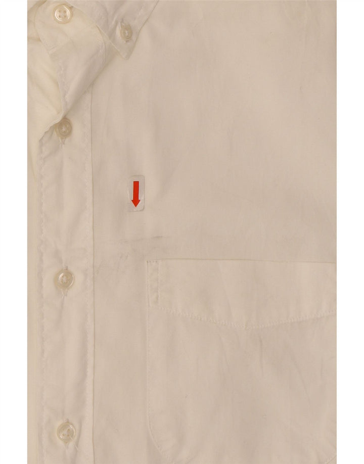 J. CREW Mens Classic Short Sleeve Shirt Small White Cotton Vintage J. Crew and Second-Hand J. Crew from Messina Hembry 