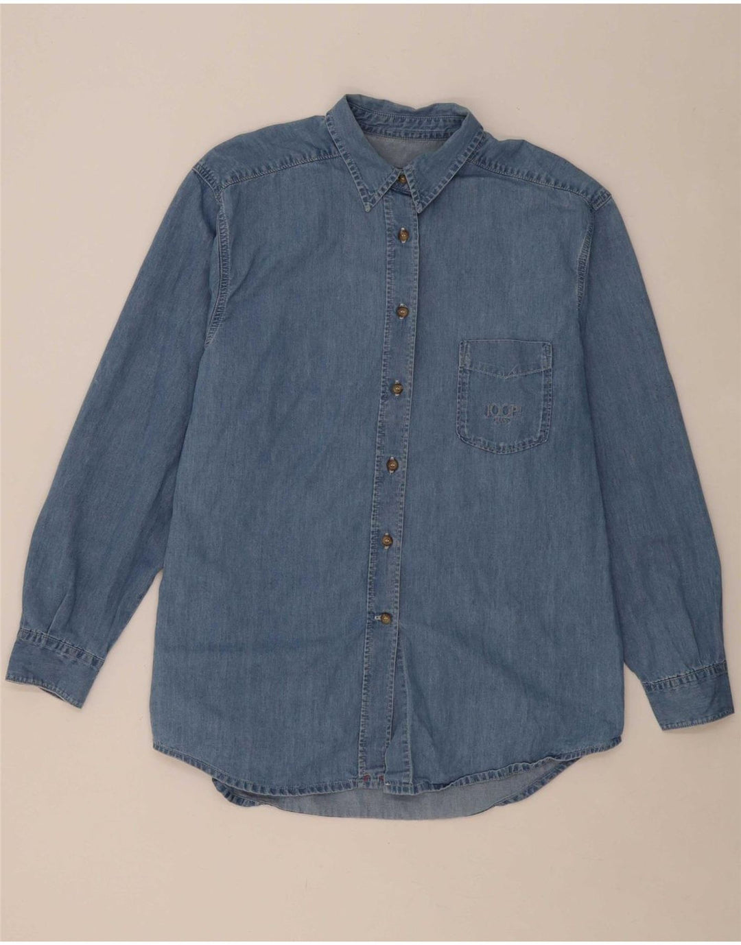 JOOP Womens Denim Shirt Medium Blue Cotton