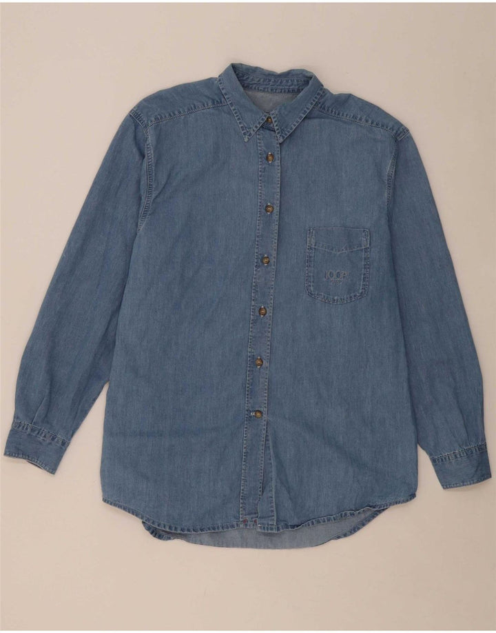 JOOP Womens Denim Shirt Medium Blue Cotton