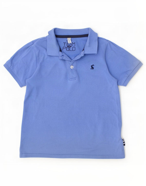 Joules Boys Polo Shirt 7-8 Years Blue Cotton