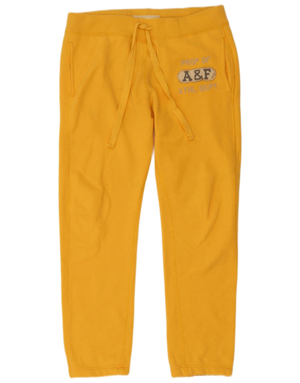 Pantaloni da tuta con grafica da uomo Abercrombie & Fitch UK 16 Large Giallo