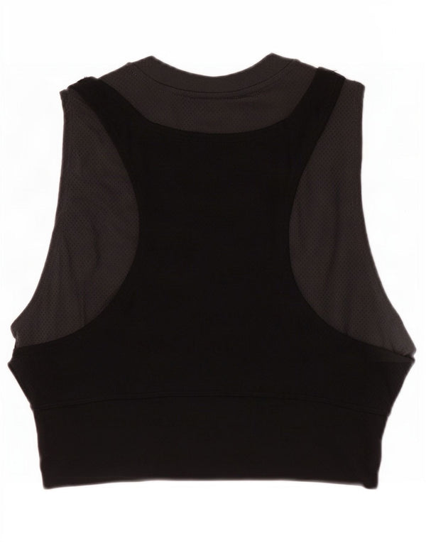 Jordan Damen Tight Fit Crop Vest Top UK 12 Mittelgraues Colourblock-Nylon