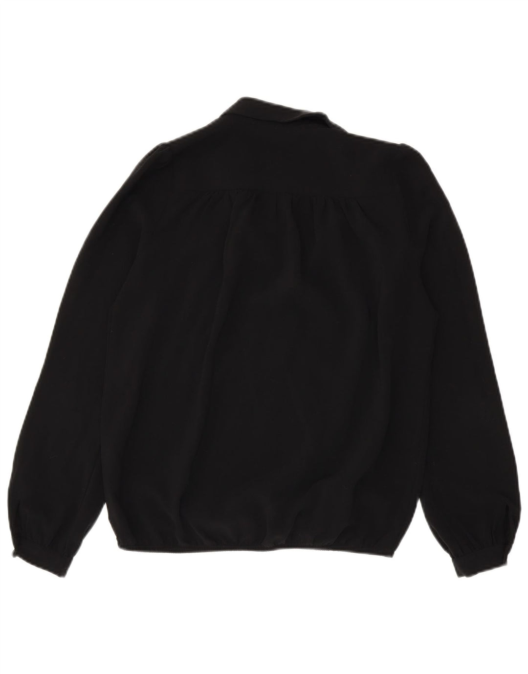 Sisley Damen-Langarm-Blusenoberteil in Übergröße, UK 6, XS, Schwarz, Polyester