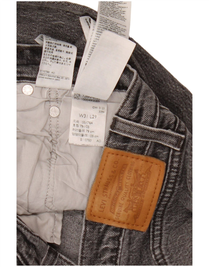 Levi's Mens Ribcage Straight Jeans W31 L29 Grey Cotton