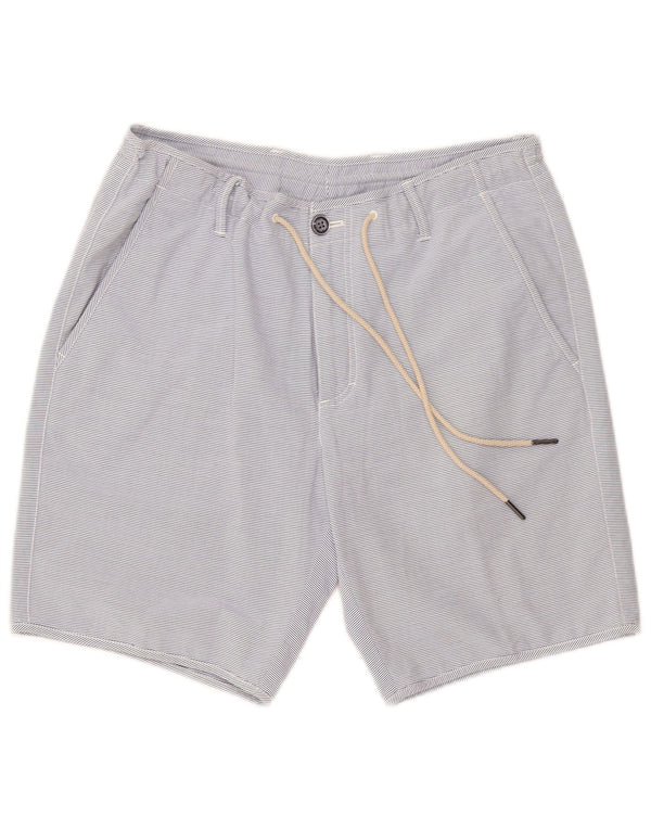 Massimo Dutti Pantalones cortos chinos para hombre EU 42 Large W32 Algodón a rayas azules