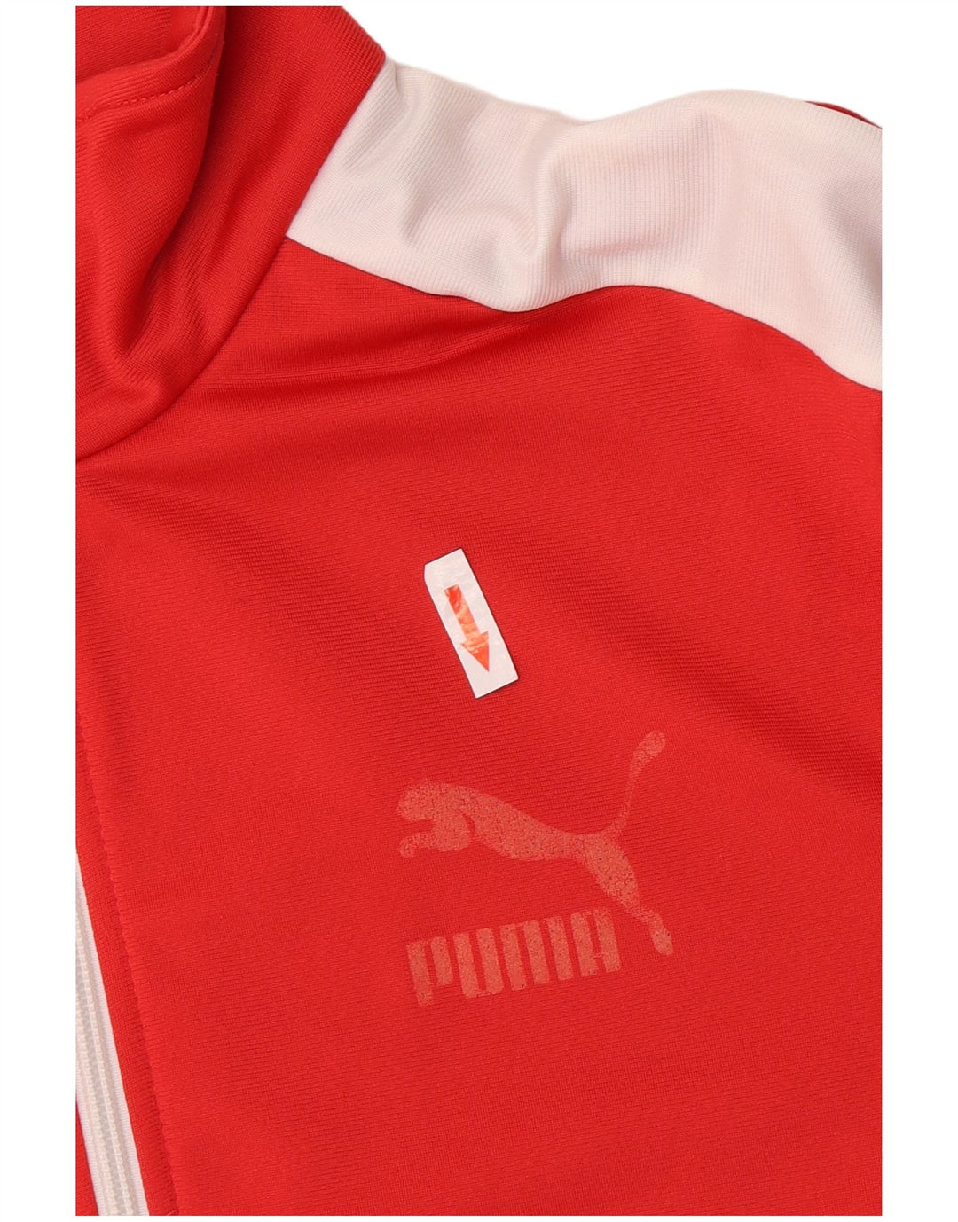 Puma Mens Tracksuit Top Jacket Médio Vermelho Colorblock Poliéster