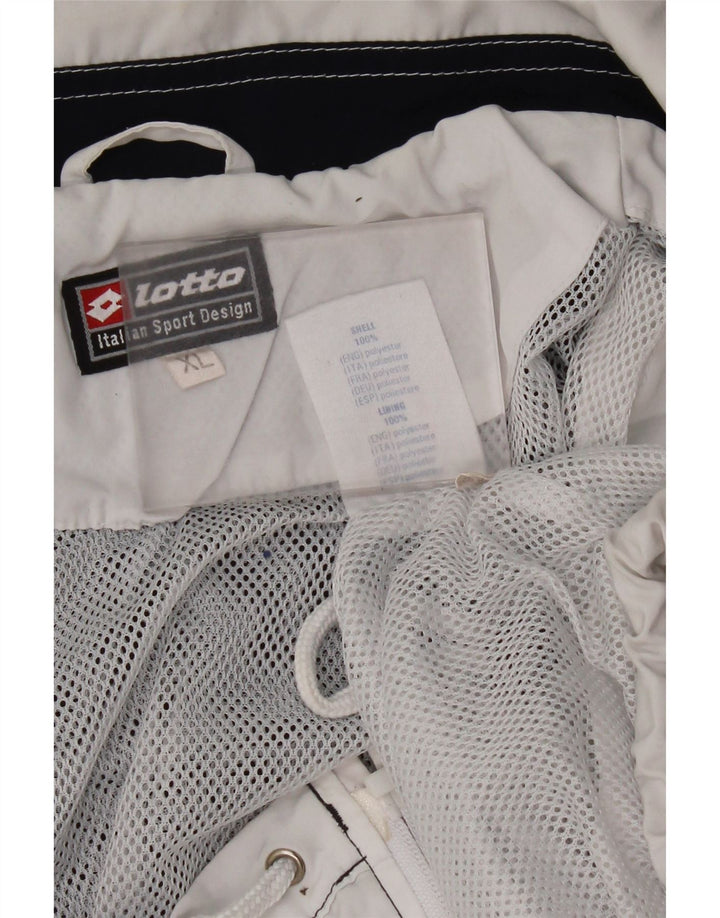 Giacca da tuta da uomo Lotto XL in poliestere color block bianco
