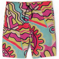 Belfe Mens Abstract Pattern Swimming Shorts W40 XL Multicoloured Cotton