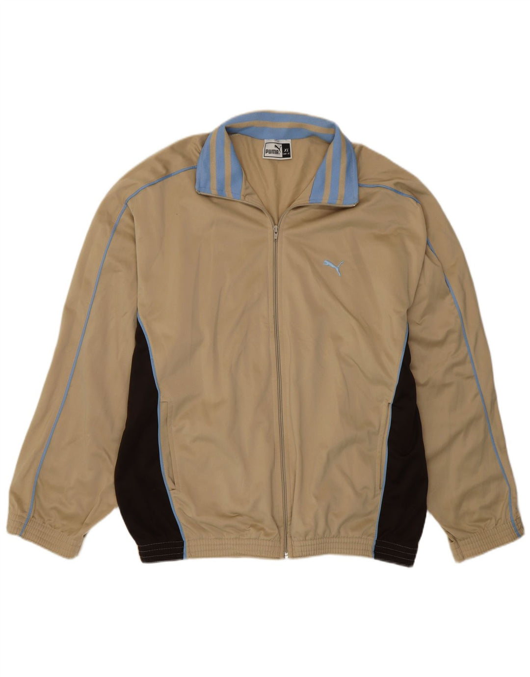 Puma Mens Tracksuit Top Jacket XL Beige Colourblock Polyester