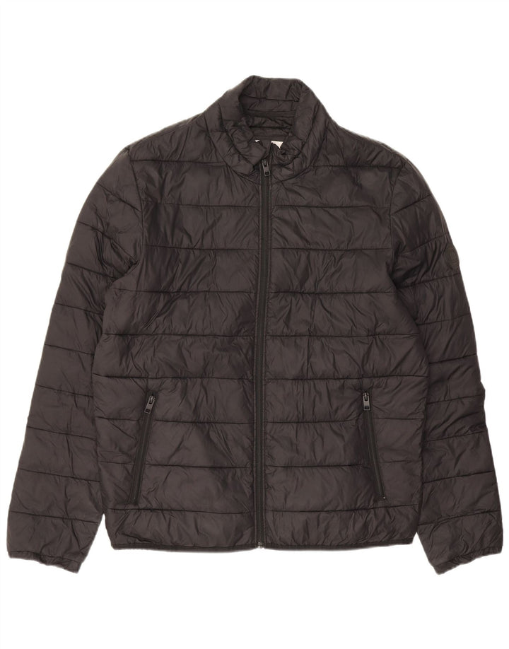 Jack & Jones Mens Padded Jacket UK 40 Large Black