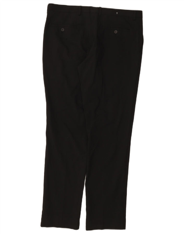 Pantaloni casual regolari da uomo Dkny W34 L31 lana nera