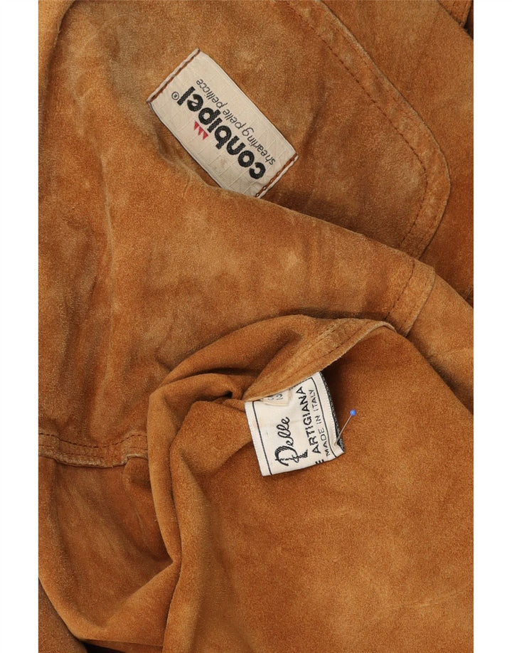 Conbipel Mens Suede Jacket IT 52 Large Brown Leather