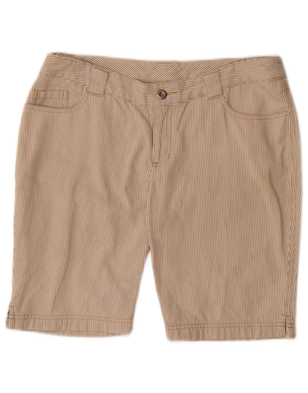 Patagonia Womens Casual Shorts US 8 Medium W30 Beige Pinstripe Cotton