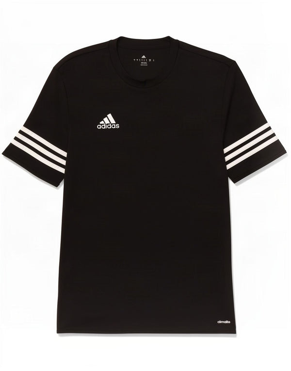 T-shirt Adidas Climalite da uomo piccola piccola in poliestere nero