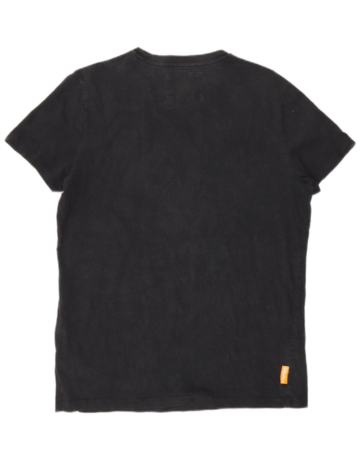 Superdry Mens T-Shirt Top Large Black Cotton