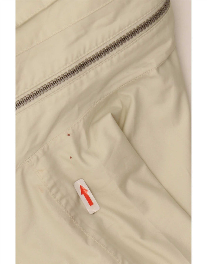 Elho Mens Hooded Loose Fit Rain Jacket UK 36 Small White Polyester
