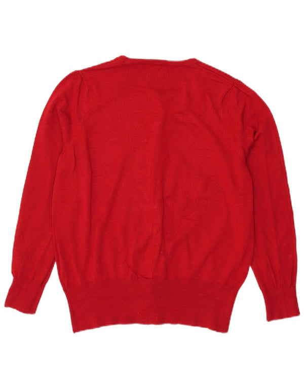 Marks & Spencer Pull Cardigan Femme UK 18 XL Rouge Viscose