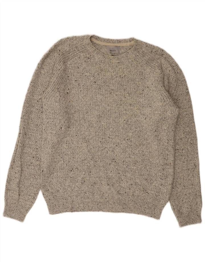 Marks & Spencer Herre sweater med rund hals, medium grå flækket