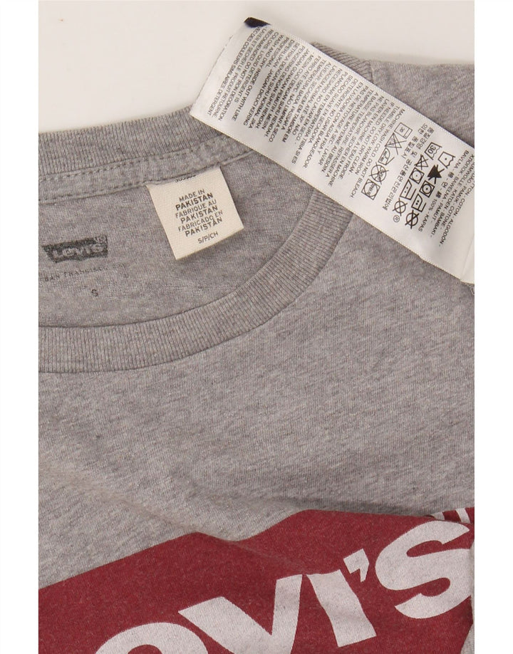 LEVI'S Mens Graphic T-Shirt Top Small Grey Cotton