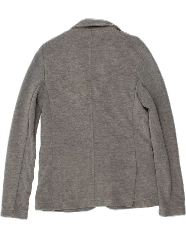 WOOLRICH Womens 2 Button Blazer Jacket UK 14 Medium Grey Cotton Vintage Woolrich and Second-Hand Woolrich from Messina Hembry 