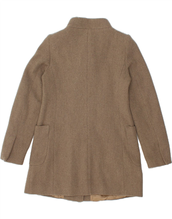 BENETTON Womens Overcoat IT 40 Small Beige Wool Vintage Benetton and Second-Hand Benetton from Messina Hembry 