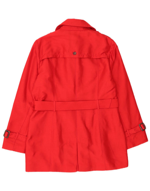 Laura Ashley Womens Trench Coat UK 14 Medium Red Polyester