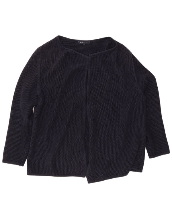 Crew Clothing Offener Damen-Cardigan-Pullover UK 18 XL Marineblau Baumwolle
