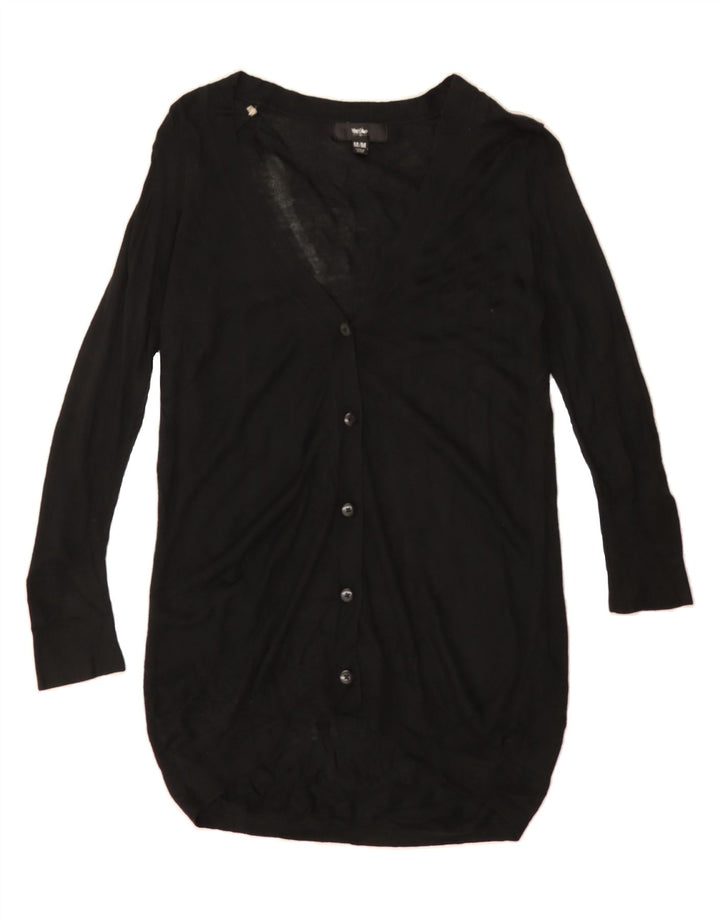 MOSSIMO Womens 3/4 Sleeve Longline Cardigan Sweater UK 12 Medium Black Vintage Mossimo and Second-Hand Mossimo from Messina Hembry 