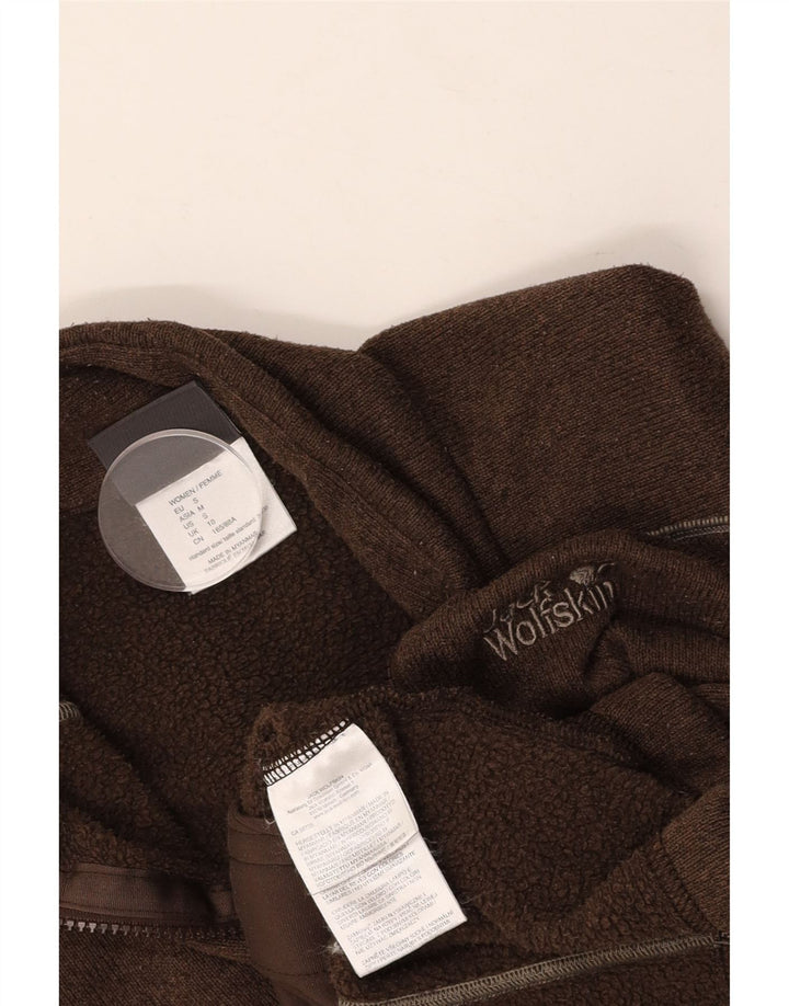 JACK WOLFSKIN Womens Tracksuit Top Jacket UK 10 Small Brown Polyester