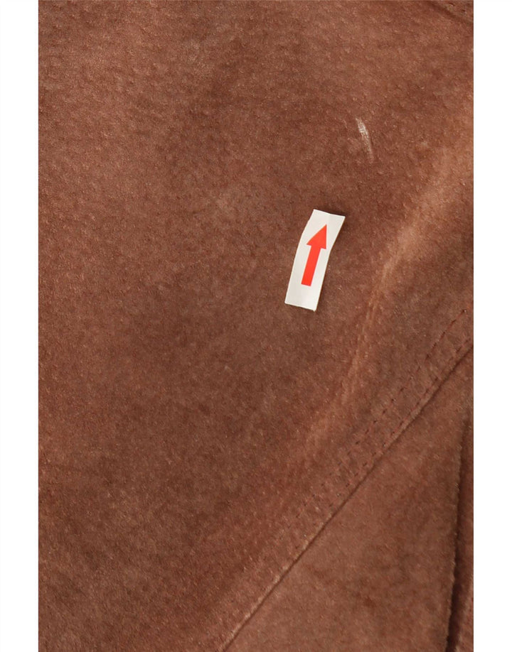 C&A Womens Canda Suede Windbreaker Coat UK 16 Large  Brown Leather