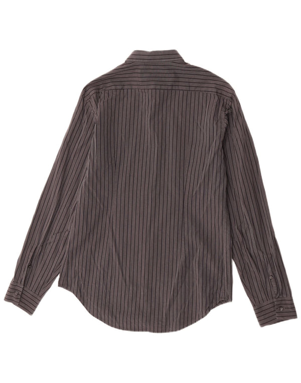 Zara Hombre Camisa Grande Rayas Grises