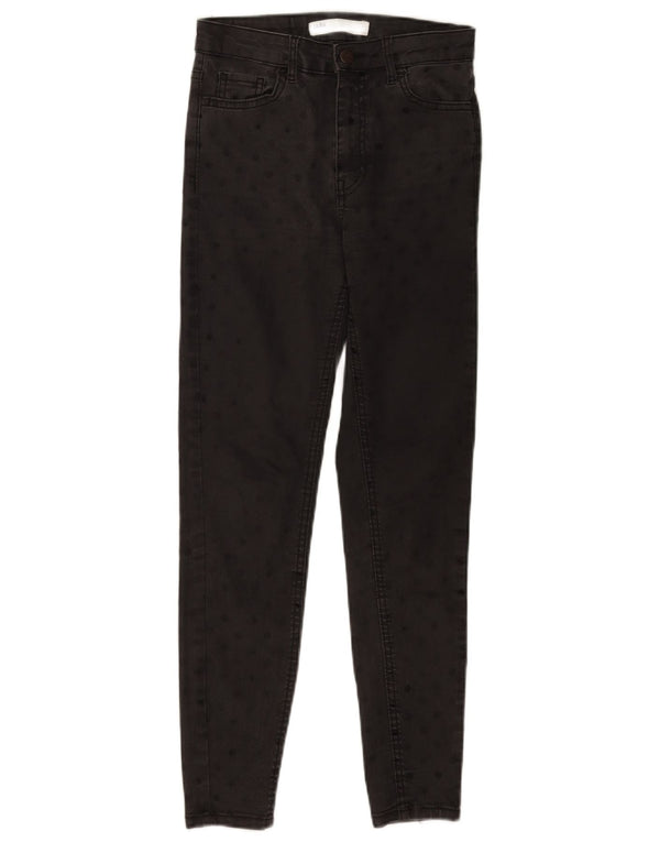 Zara női szűk farmernadrág EU 34 2XS W24 L26 fekete pöttyös