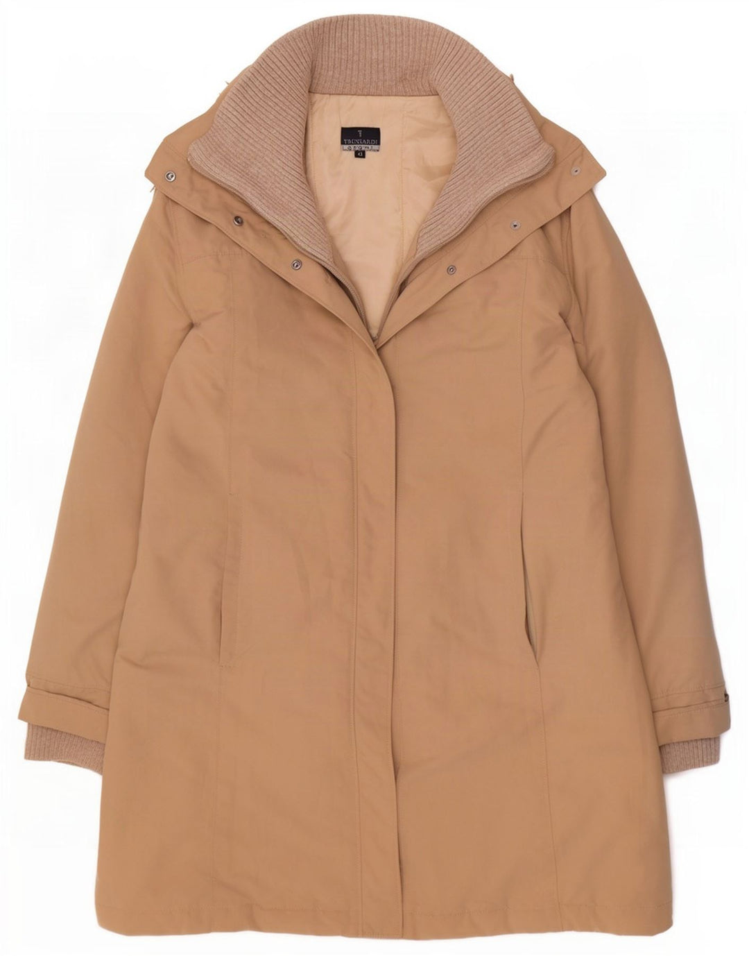Trussardi Jeans Womens Padded Coat IT 42 Medium Beige