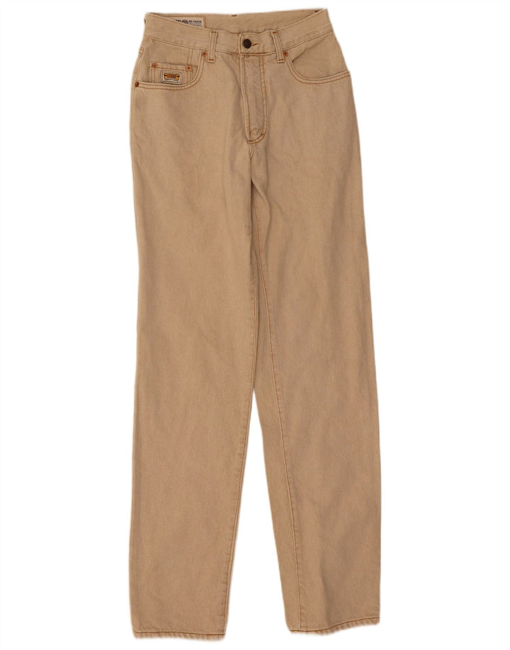 CASUCCI Mens Straight Jeans W30 L33 Beige Cotton
