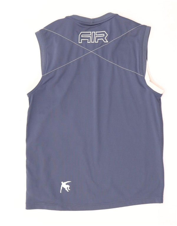 Nike Mens Graphic Vest Top UK 36/38 Small Blue Geometric Polyester