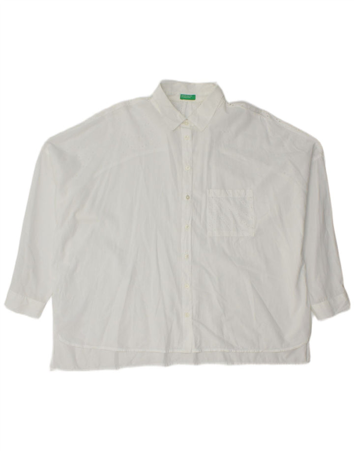 Benetton Womens Shirt UK 18 XL White