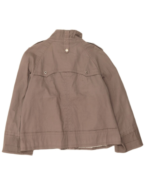 Jachetă militară Zara pentru femei UK 18 XL bumbac gri