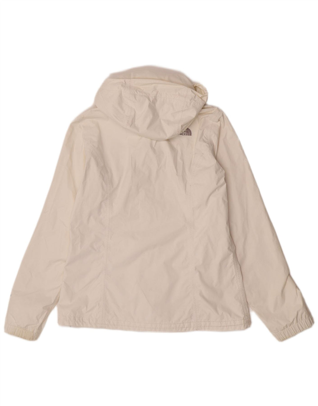 The North Face Womens Hooded Rain Jacket UK 14 Medium White Nylon