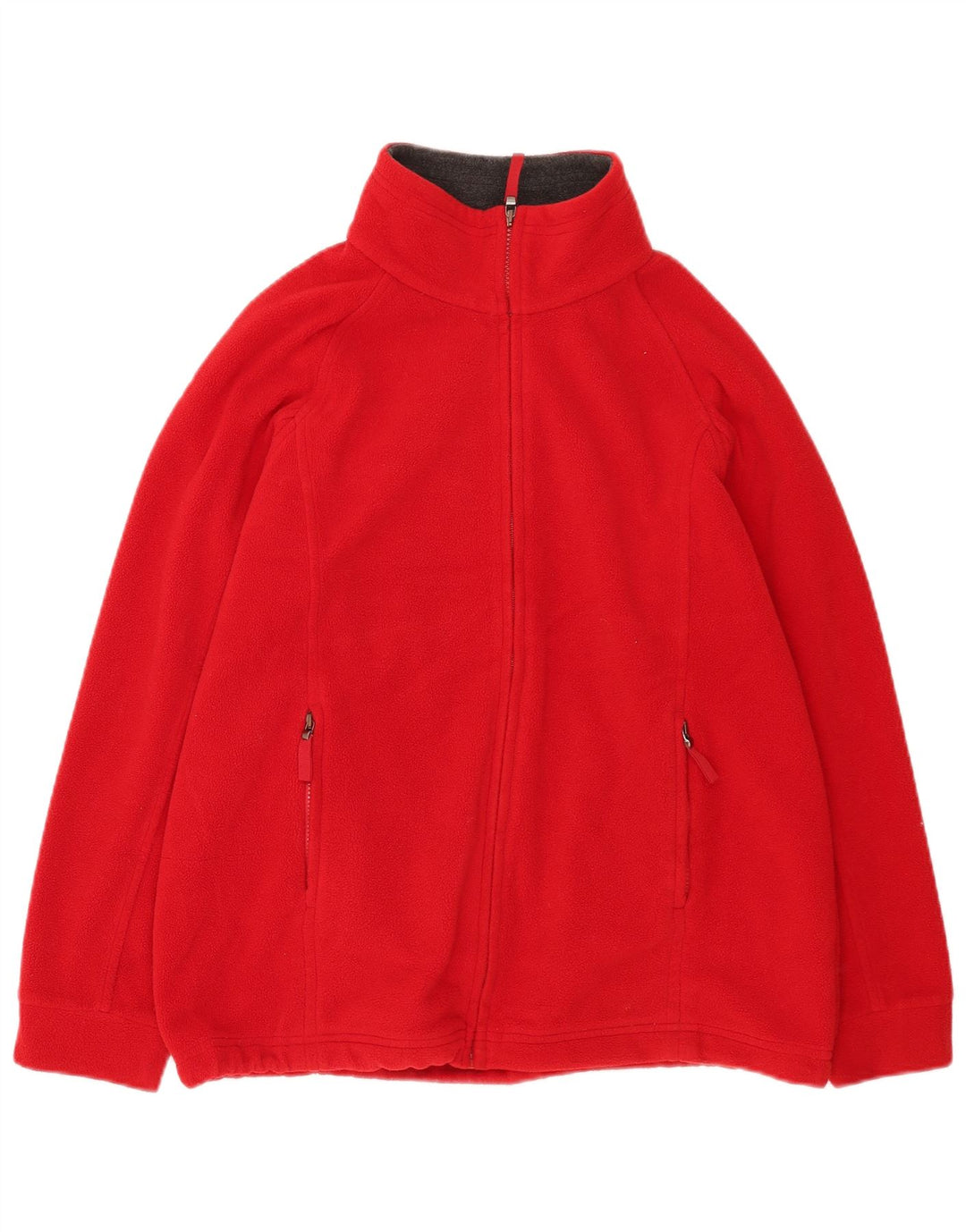 Marks & Spencer Womens Fleece Jacket UK 14 Large Red Polyester