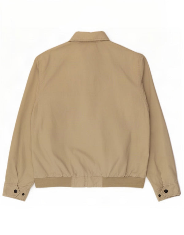 Gant Mens Bomber Jacket UK 38 Medium Beige Cotton