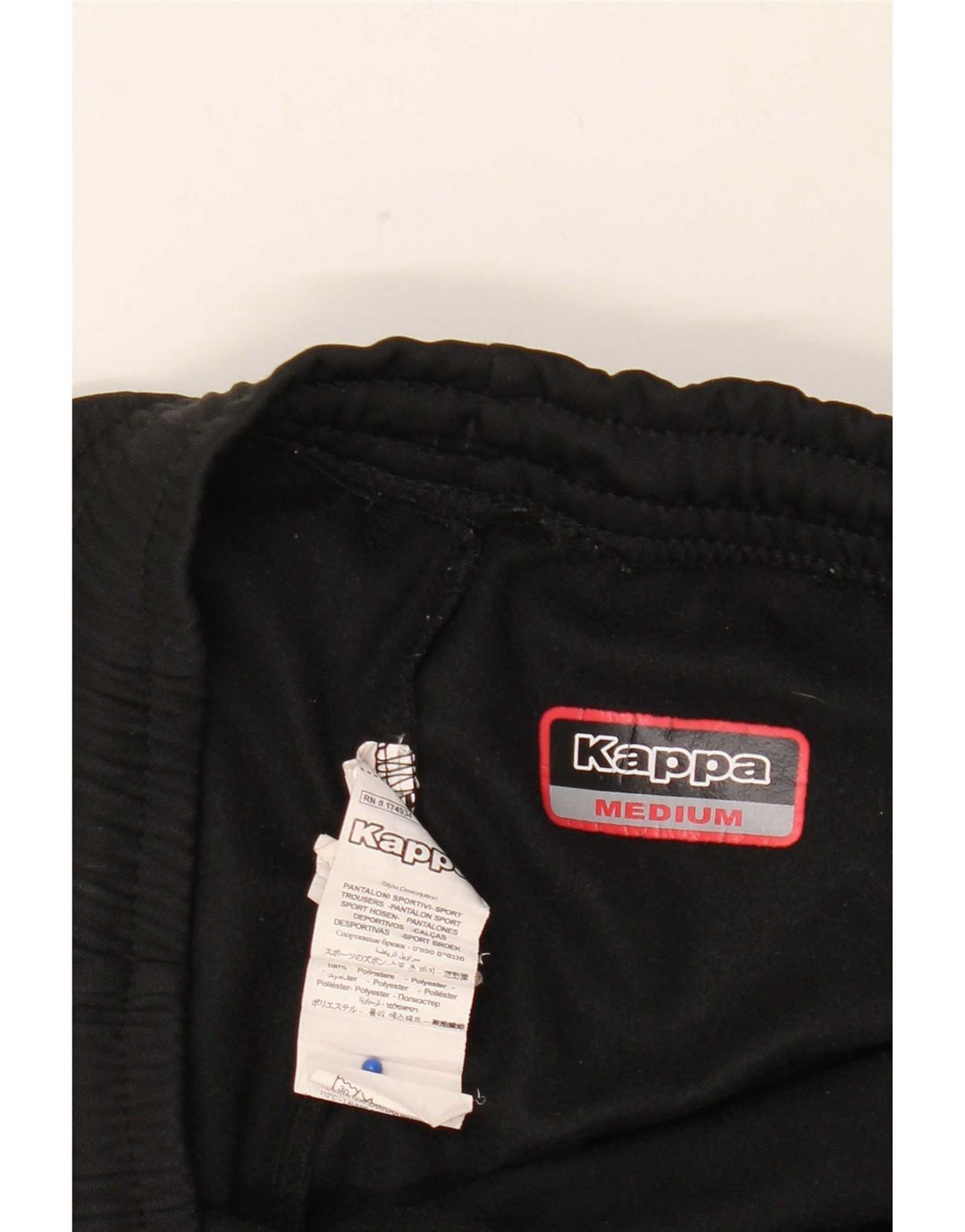Kappa Herre grafisk træningsdragt Bukser Medium Sort Polyester