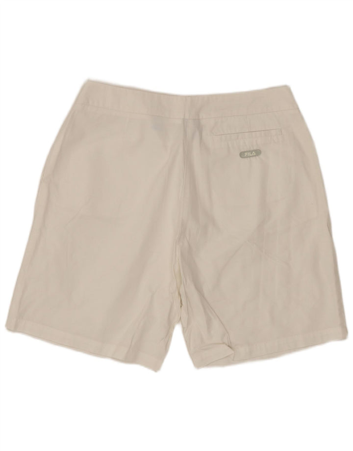 FILA Womens Chino Shorts IT 44 Medium W30 White Cotton