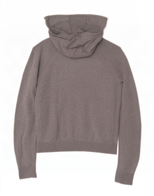 Felpa con cappuccio grafica Nike da donna UK 14 Grigio medio