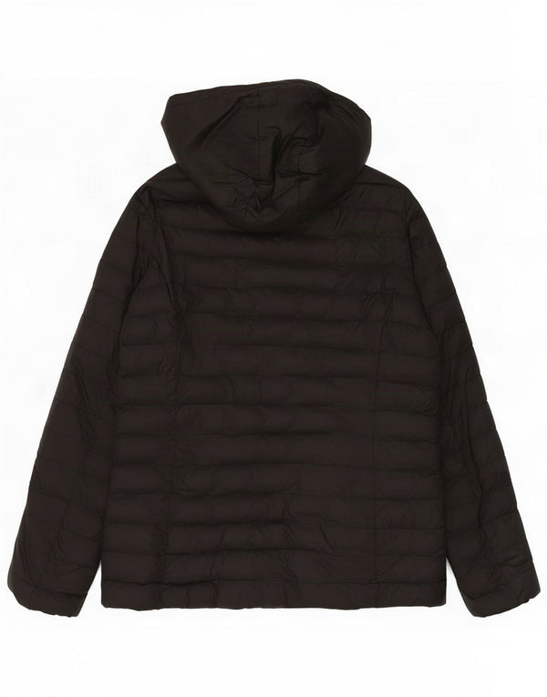 Giacca imbottita con cappuccio da donna Emporio Armani UK 20 2XL poliestere nero