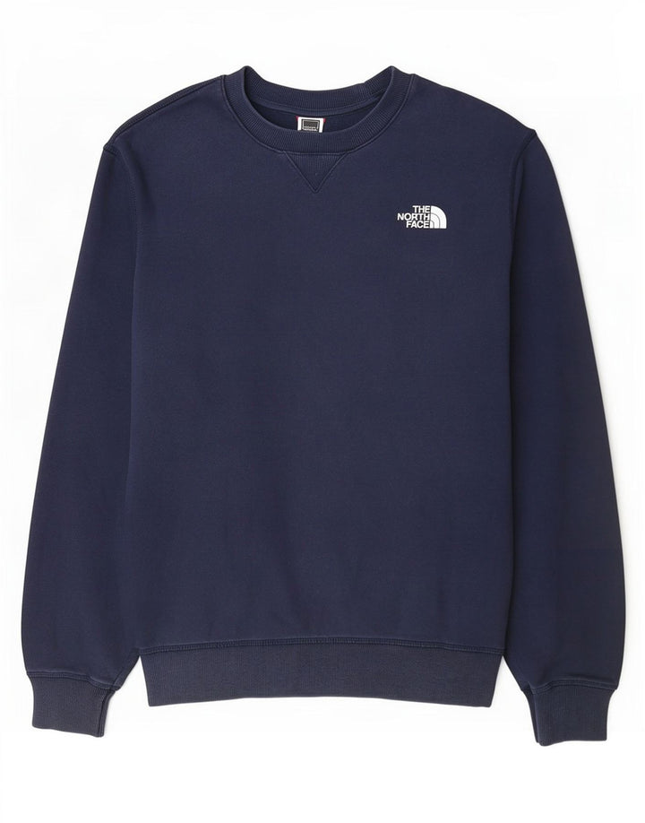 The North Face Mens Sweatshirt Jumper Large Navy Blue Cotton