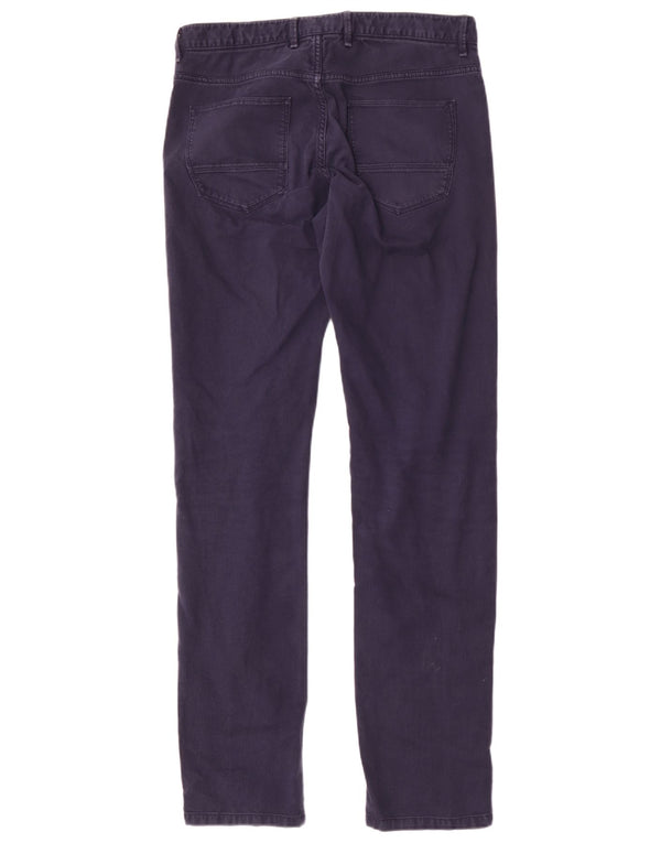 Massimo Dutti Mens Slim Casual Trousers EU 40 Medium W31 L34 Navy Blue
