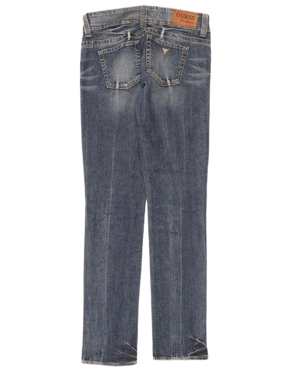 Guess Damen-Jeans mit niedriger Taille, schmal, W30, L34, blaue Baumwolle