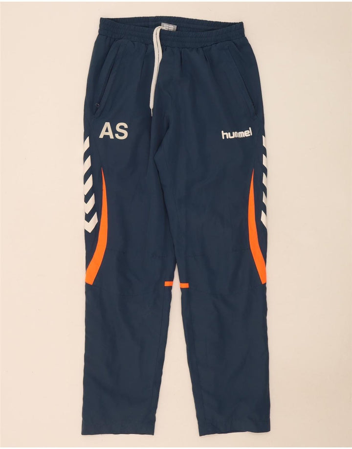 Hummel Mens Graphic Tracksuit Trousers Medium Navy Blue Colourblock