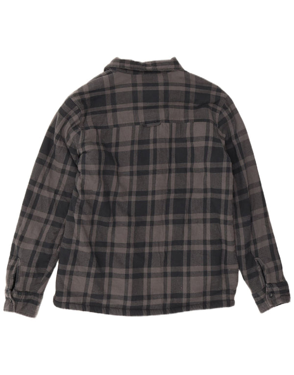 Mountain Warehouse Chemise en flanelle Lumberjack pour homme en coton à carreaux gris